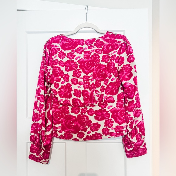 Jcrew Floral V-neck Button Blouse - Picture 2 of 8